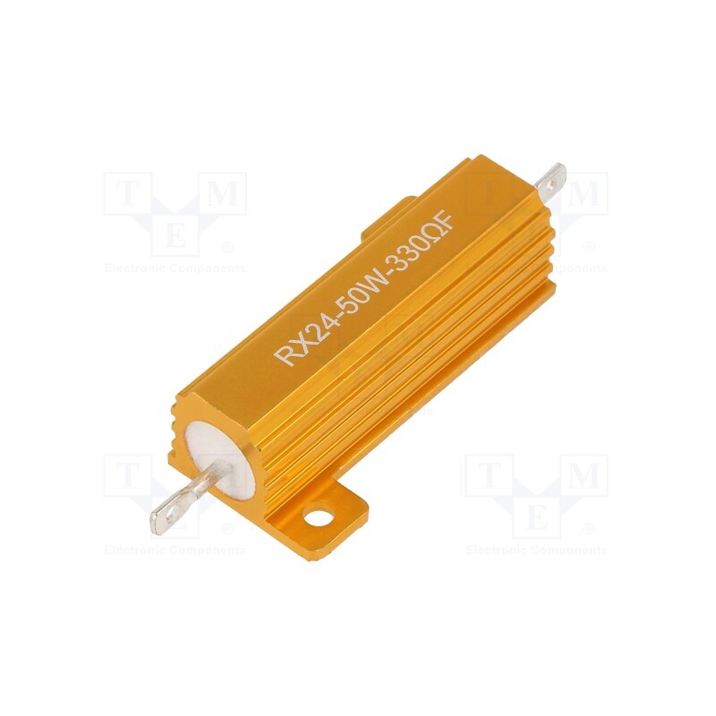 1 pcs x SR PASSIVES - AHP50W-330RF - Resistor: wire-wound, with heatsink, 330Ω, 50W, ±1%, 50ppm/°C
