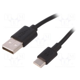 1 pcs x Goobay - 59122 - Cable, USB 2.0, USB A plug,USB C plug, 2m, black, Core: Cu, 480Mbps