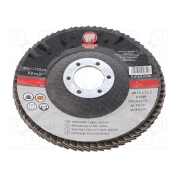 1 pcs x MEDID - LA115AN40 - Flap grinding wheels, Ø: 115mm, Øhole: 22mm, Granularity: 40