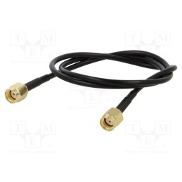 1 pcs x ONTECK - SMA-02-0.5 - Cable, 50Ω, 0.5m, RP-SMA male,both sides, black, straight