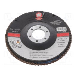 1 pcs x MEDID - LA115AN80 - Flap grinding wheels, Ø: 115mm, Øhole: 22mm, Granularity: 80