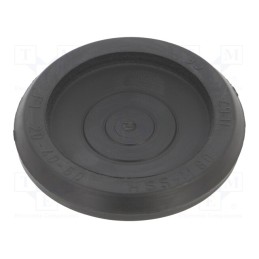 1 pcs x HT HI TECH POLYMERS - HSS-M80-TPE RAL9005 - Grommet, Ømount.hole: 80mm, elastomer thermoplastic TPE, black