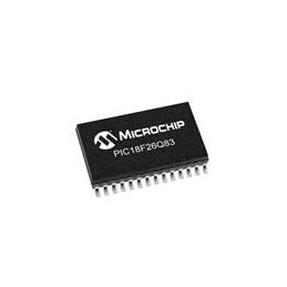 1 pcs : PIC18F26Q83T-I/SO - 8-bit Microcontrollers - MCU CAN, 64KB Flash, 8KB RAM, 12b ADC3, UTMR, DAC, Comp, PWM, CCP, CWG, HLT