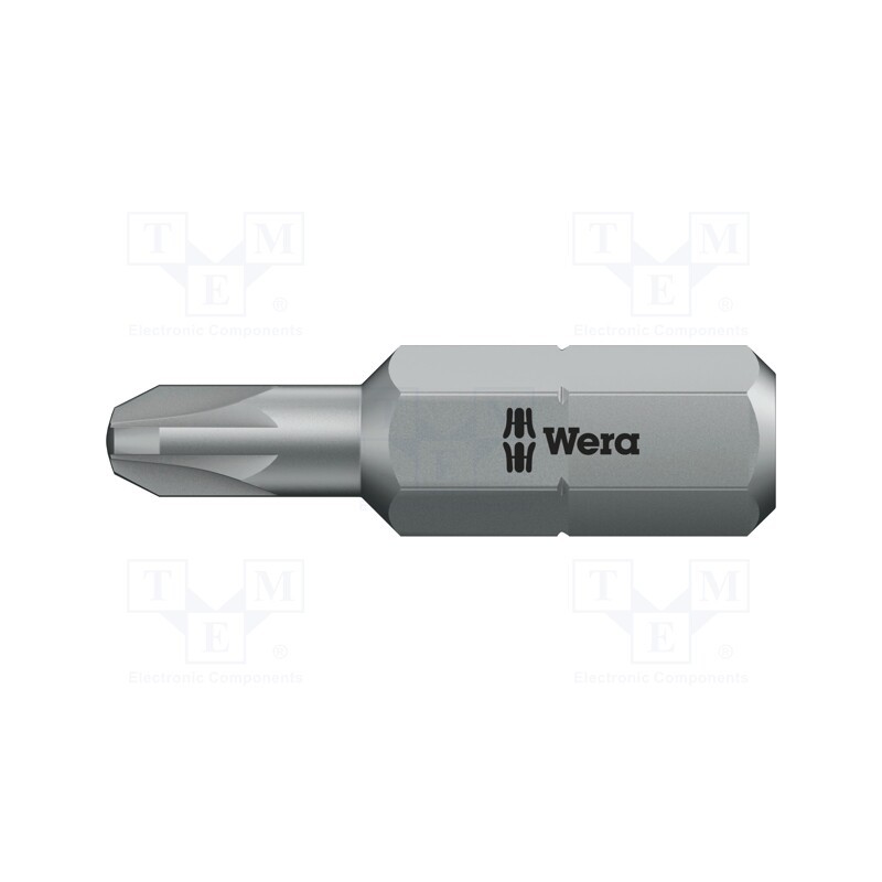 1 pcs x WERA - 5135017001 - Screwdriver bit, Pozidriv®, PZ1, Overall len: 25mm, slim