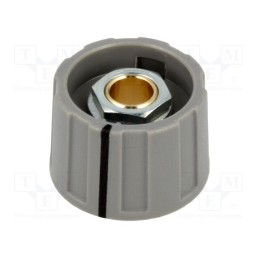 1 pcs x OKW - A2623068 - Knob, with pointer, ABS, Øshaft: 6mm, Ø23x15.5mm, grey, A2623, A4123