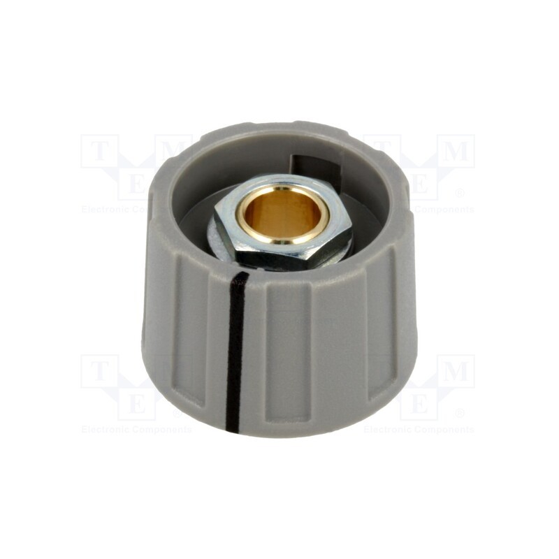 1 pcs x OKW - A2623068 - Knob, with pointer, ABS, Øshaft: 6mm, Ø23x15.5mm, grey, A2623, A4123