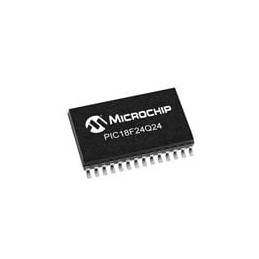 1 pcs : PIC18F24Q24-I/SO - 8-bit Microcontrollers - MCU 16KB Flash, 1KB RAM, 512bytes EEPROM, MVIO, 10b ADC2, 8b DAC, ACP, Comp,