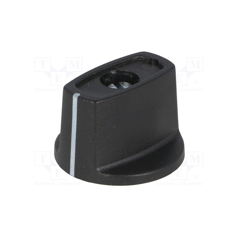 1 pcs x OKW - A2423040 - Knob, with pointer, ABS, Øshaft: 4mm, Ø23x16mm, black, Shaft: smooth