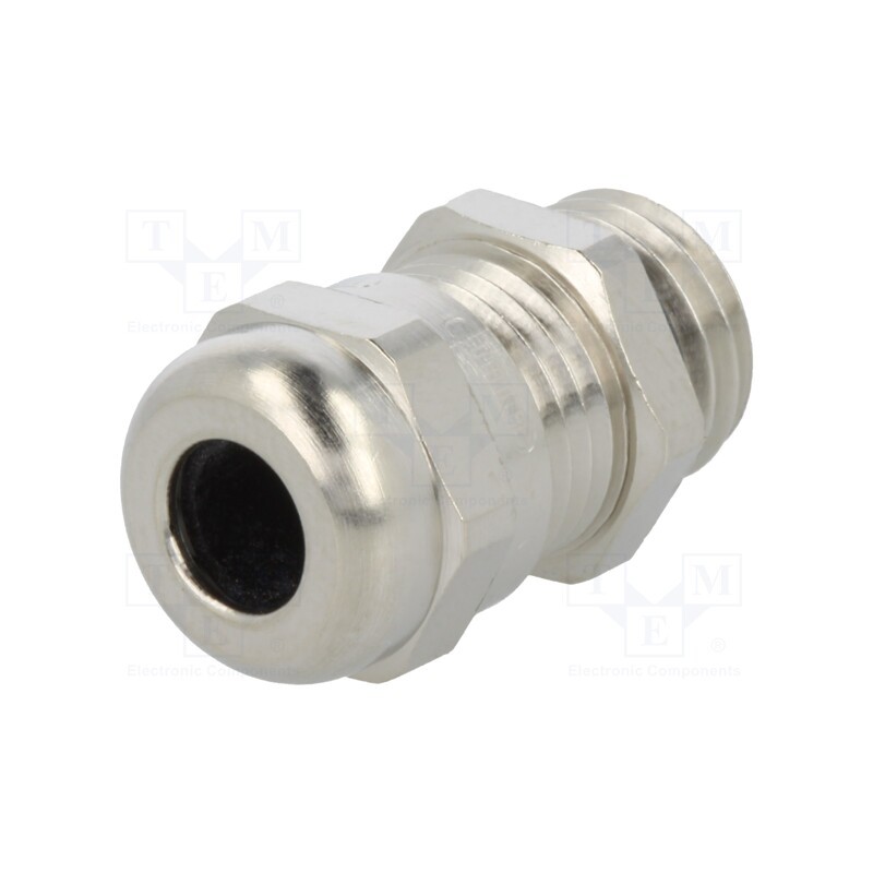 1 pcs x HUMMEL - 1.609.1200.50 - Cable gland, M12, 1.5, IP68, brass, Body plating: nickel