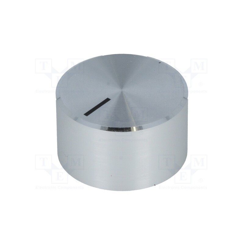 1 pcs x OKW - A1422461 - Knob, with pointer, aluminium,plastic, Øshaft: 6mm, Ø22.5x13.3mm