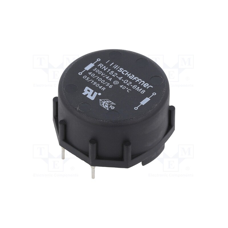 1 pcs x SCHAFFNER - RN152-4-02-6M8 - Inductor: wire with current compensation, THT, 6.8mH, 4A, 87mΩ