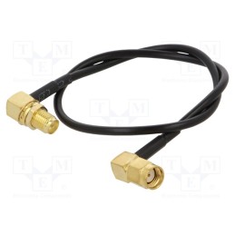 1 pcs x ONTECK - SMA-10-0.3 - Cable, 50Ω, 0.3m, RP-SMA male,RP-SMA female, black, angled
