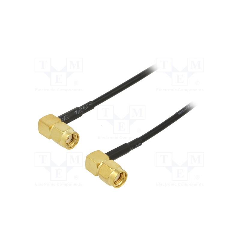 1 pcs x ONTECK - SMA-07-1.0 - Cable, 50Ω, 1m, RP-SMA male,both sides, black, angled