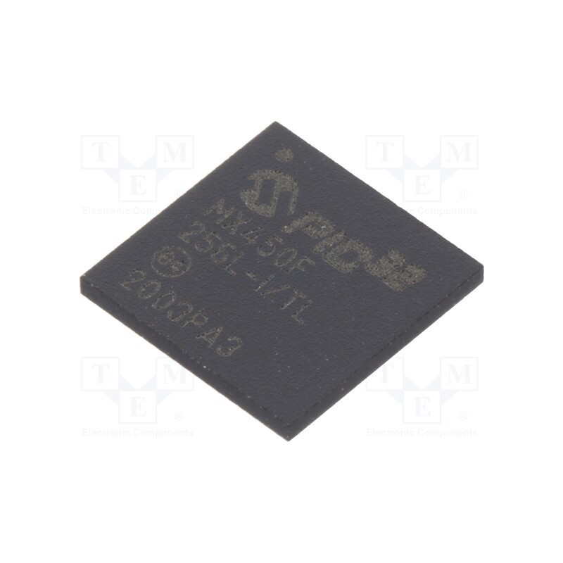 1 pcs x MICROCHIP TECHNOLOGY - PIC32MX450F256L-I/TL - IC: PIC microcontroller, 256kB, 2.3÷3.6VDC, SMD, VTLA124, PIC32