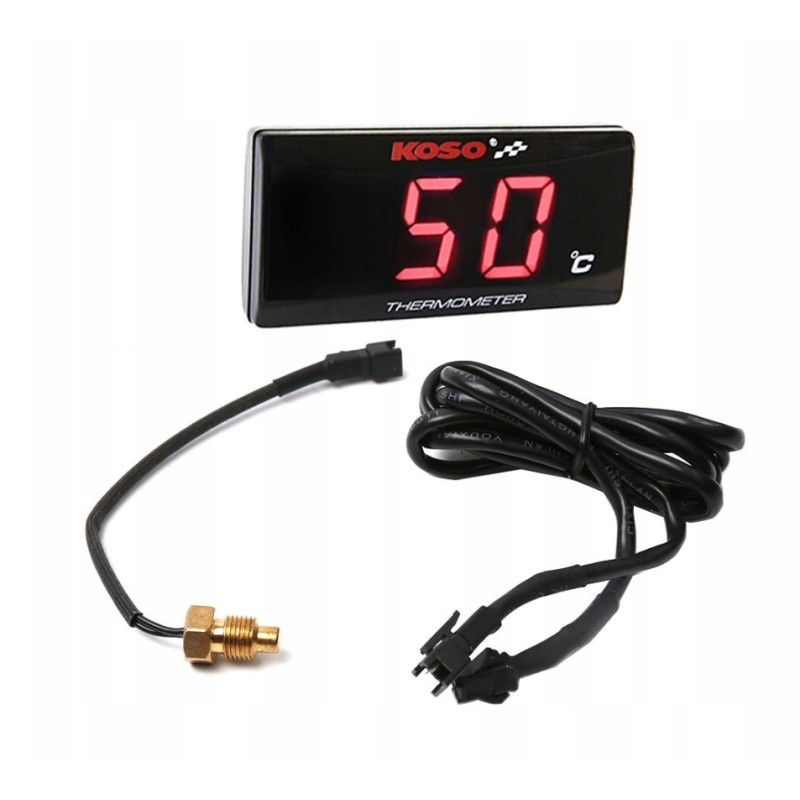 Electronic thermometer, red display with sensor