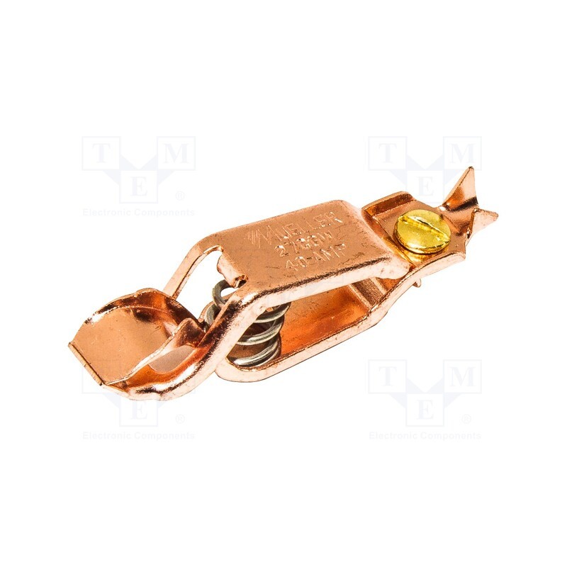 1 pcs x MUELLER ELECTRIC - BU-27CGW - Crocodile clip, 40A, Grip capac: max.16mm, Overall len: 61mm
