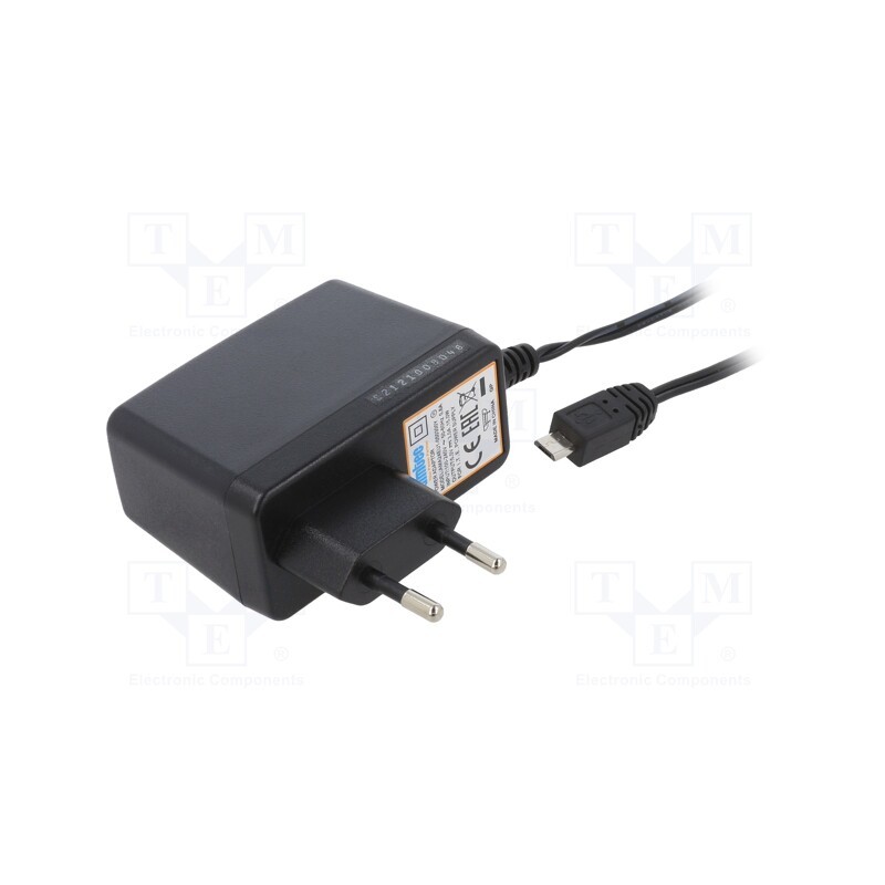 1 pcs x AIMTEC - AMA24EU1-050300Y - Power supply: switched-mode, plug, 5VDC, 3A, 15W, Plug: EU, 78%