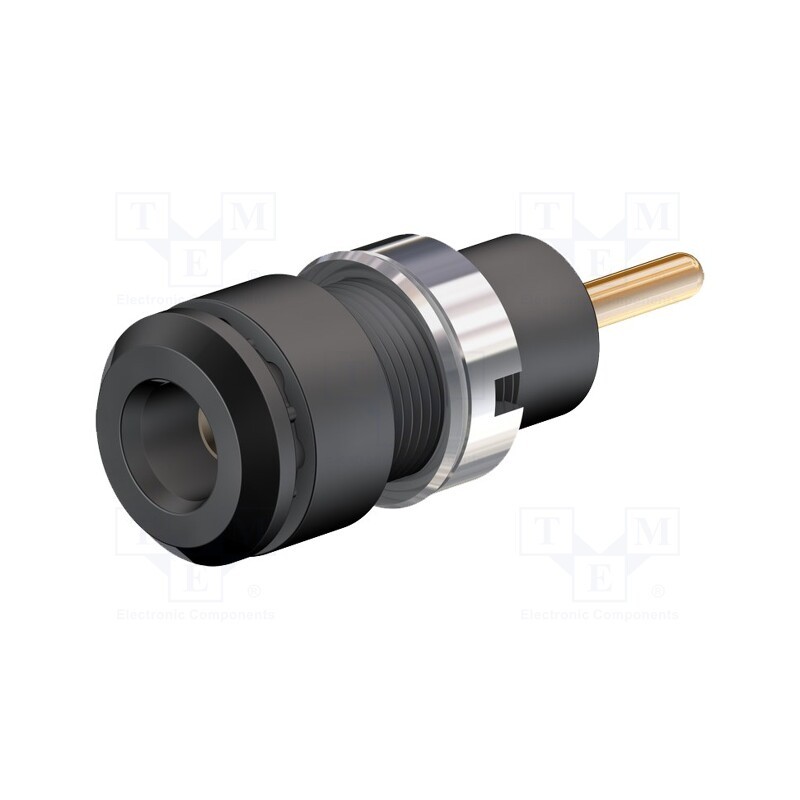 1 pcs x STu00c4UBLI - 65.9194-21 - Socket, 2mm banana, 10A, 29mm, black, on panel, insulated