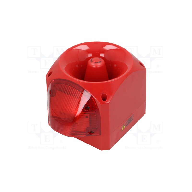 1 pcs x KLAXON SIGNALS - PNC-0009 - Signaller: lighting-sound, 110/230VAC, siren,flashing light