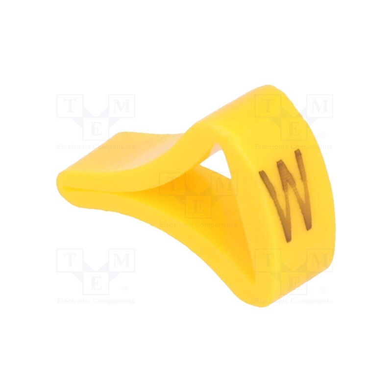 1 pcg x KURANT - MZ-3/W -AS - Markers, Marking: W, 6÷10.5mm, H: 16mm, A: 10mm, -30÷100°C, leaded