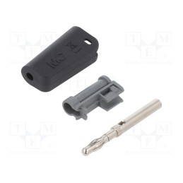 1 pcs x STu00c4UBLI - 64.1040-21 - Plug, 4mm banana, 19A, 30VAC, 60VDC, black, nickel plated, 1mm2