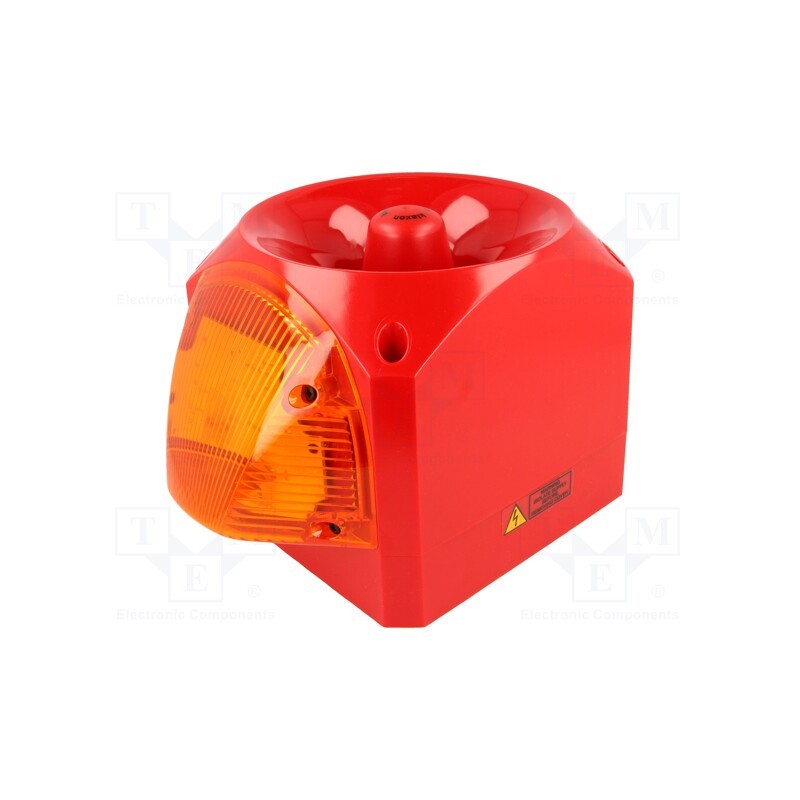 1 pcs x KLAXON SIGNALS - PNC-0018 - Signaller: lighting-sound, 110/230VAC, siren,flashing light