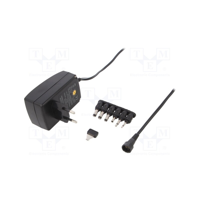 1 pcs x MINWA ELECTRONICS - MWMD25EU/6XC - Power supply: switched-mode, universal,plug, 3VDC,, 2.25A