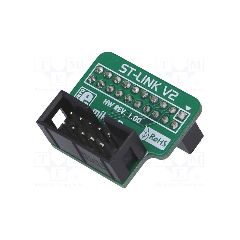 1 pcs x MIKROE - MIKROPROG TO ST-LINK V2 ADAPTER - Multiadapter, IDC10,JTAG, Interface: JTAG, JTAG adapter