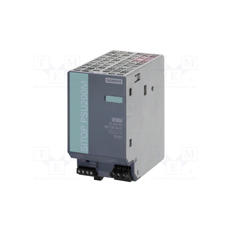 1 pcs x SIEMENS - 6EP1334-3BA10 - Power supply: switched-mode, for DIN rail, 240W, 24VDC, 10A, IP20