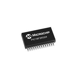 1 pcs : PIC18F26Q24-E/SS - 8-bit Microcontrollers - MCU 64KB Flash, 4KB RAM, 512bytes EEPROM, MVIO, 10b ADC2, 8b DAC, ACP, Comp,