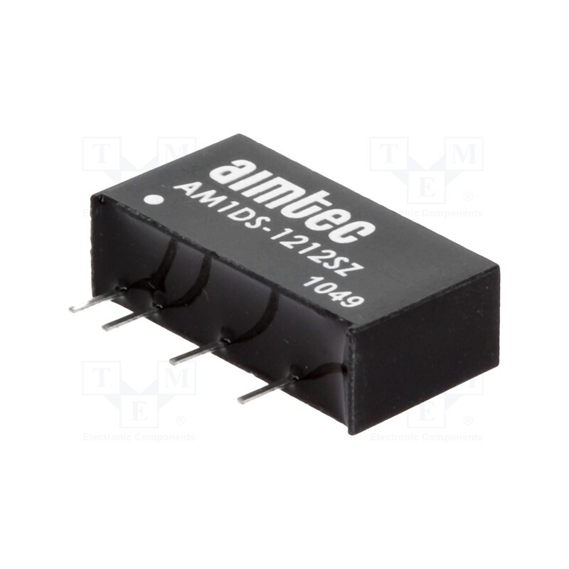 1 pcs x AIMTEC - AM1DS-1212SZ - Converter: DC/DC, 1W, Uin: 10.8÷13.2V, Uout: 12VDC, Iout: 83mA, SIP7