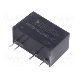 1 pcs x AIMTEC - AM2DM-0505SH60-NZ - Converter: DC/DC, 2W, Uin: 4.5÷5.5V, Uout: 5VDC, Iout: 400mA, SIP7