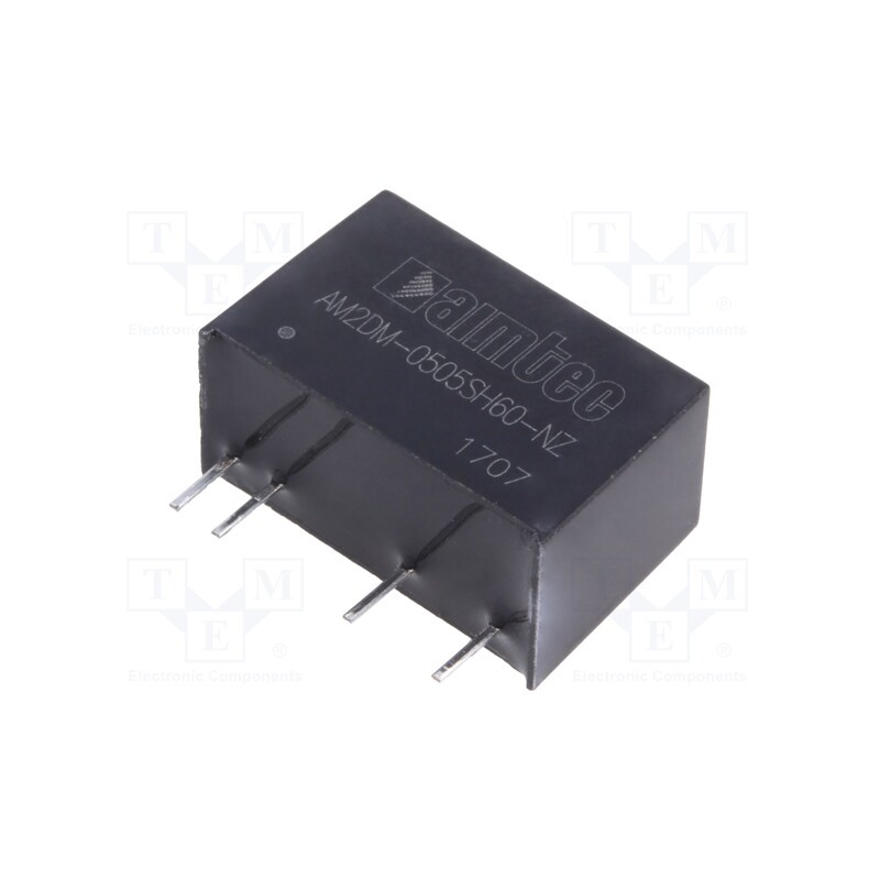 1 pcs x AIMTEC - AM2DM-0505SH60-NZ - Converter: DC/DC, 2W, Uin: 4.5÷5.5V, Uout: 5VDC, Iout: 400mA, SIP7