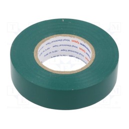 1 rol x HELLERMANNTYTON - 710-00154 HELATAPE FLEX15 - Tape: electrical insulating, W: 19mm, L: 20m, Thk: 150um, green, 220%