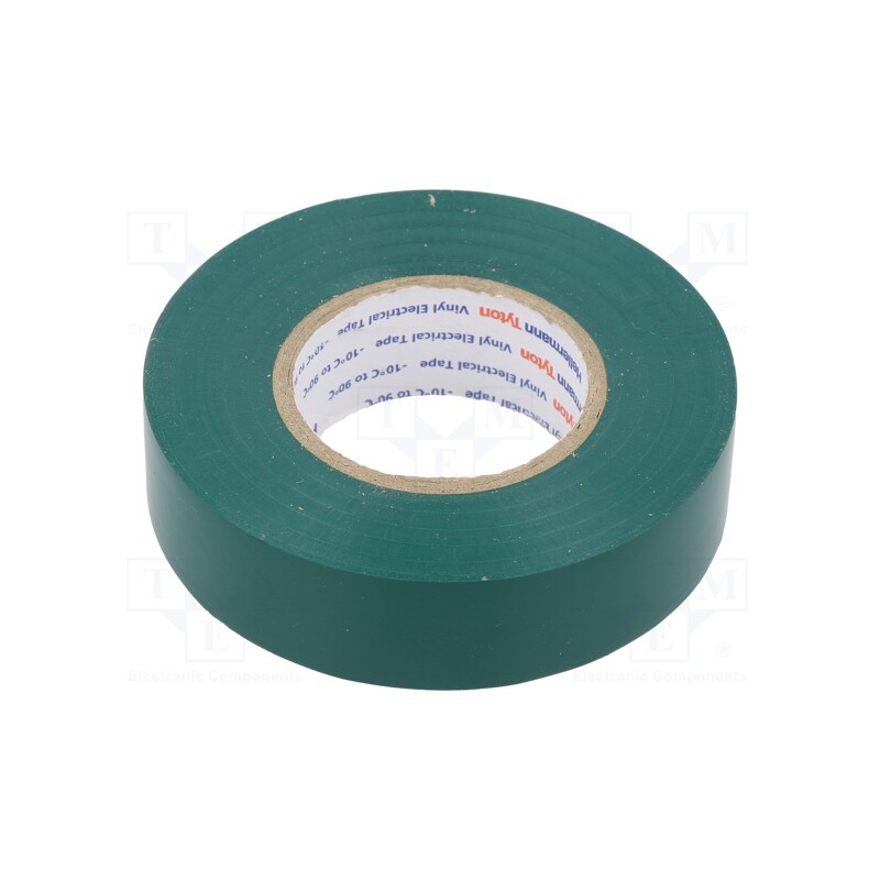 1 rol x HELLERMANNTYTON - 710-00154 HELATAPE FLEX15 - Tape: electrical insulating, W: 19mm, L: 20m, Thk: 150um, green, 220%