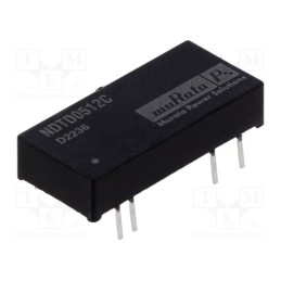 1 pcs x Murata Power Solutions - NDTD0512C - Converter: DC/DC, 3W, Uin: 4.5÷9V, Uout: 12VDC, Uout2: -12VDC, DIP