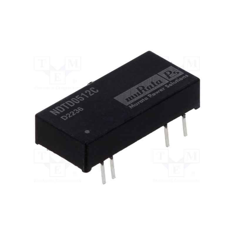 1 pcs x Murata Power Solutions - NDTD0512C - Converter: DC/DC, 3W, Uin: 4.5÷9V, Uout: 12VDC, Uout2: -12VDC, DIP