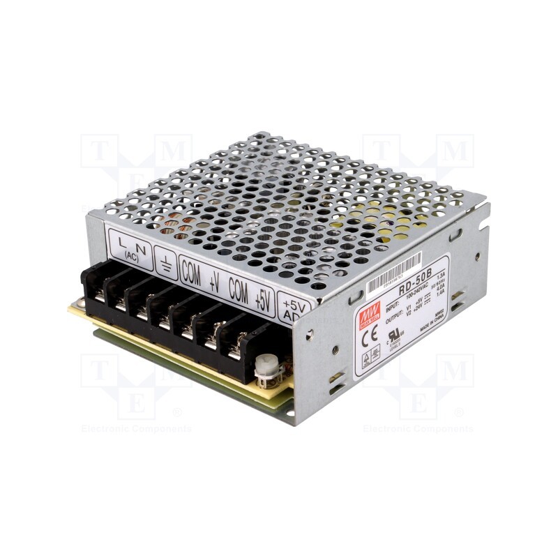 1 pcs x MEAN WELL - RD-50B - Power supply: switched-mode, for building in,modular, 53.6W