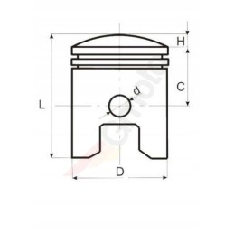62mm piston atv quad cross loncin 150 water