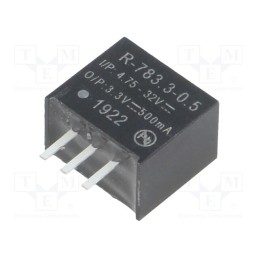 1 pcs x RECOM - R-783.3-0.5 - Converter: DC/DC, 1.65W, Uin: 4.75÷32V, Uout: 3.3VDC, Iout: 0.5A