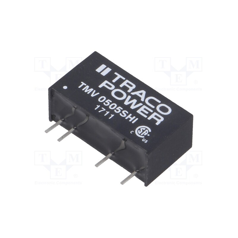 1 pcs x TRACO POWER - TMV 0505SHI - Converter: DC/DC, 1W, Uin: 4.5÷5.5V, Uout: 5VDC, Iout: 200mA, SIP7