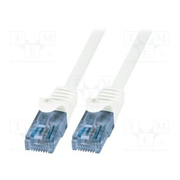 1 pcs x LOGILINK - CP3051U - Patch cord, U/UTP, 6a, stranded, CCA, PVC, white, 2m, 26AWG