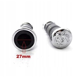 Metal grooved shifter with black eagle cover