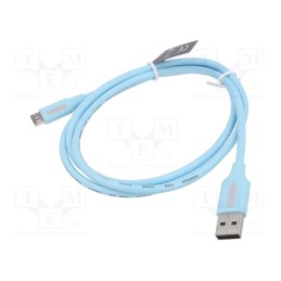 1 pcs x VENTION - COLSF - Cable, USB 2.0, USB A plug,USB B micro plug, nickel plated, 1m