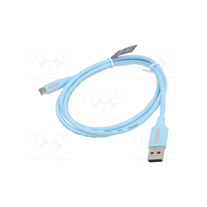 1 pcs x VENTION - COLSF - Cable, USB 2.0, USB A plug,USB B micro plug, nickel plated, 1m
