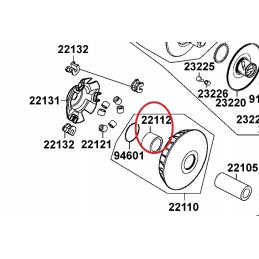 Variator bushing kymco kxr mxu maxxer 250 300