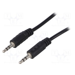 1 pcs x LOGILINK - CA1052 - Cable, Jack 3.5mm plug,both sides, 5m, black