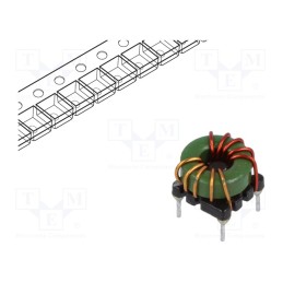 1 pcs x TRACO POWER - TCK-076 - Inductor: wire, THT, 55uH, 8.5mΩ, -40÷105°C, ±35%, 11.7x11.7x8.8mm