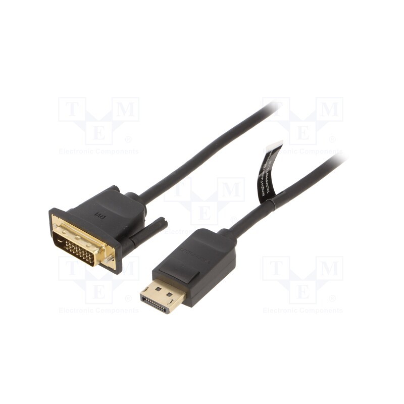 1 pcs x VENTION - HAFBF - Cable, DisplayPort plug,DVI-D (24+1) plug, Len: 1m, black