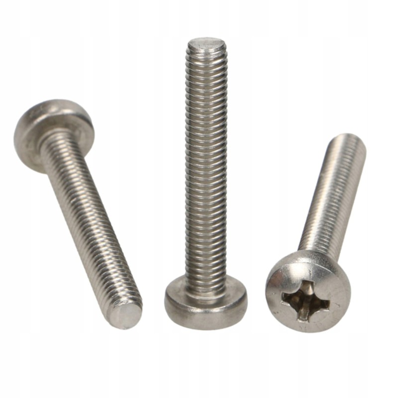 M6x12 stainless steel screw, cross-head screw, 10 pcs